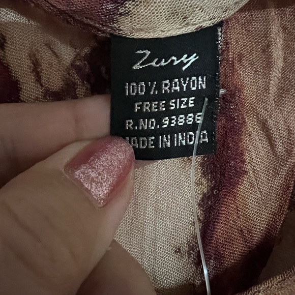 Brown Tie-Dye Midi Dress - Picture 3 of 4